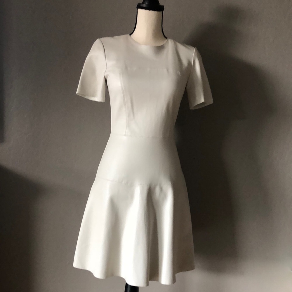 Faux leather dress